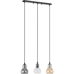 Uniprodo Lampa sufitowa nowoczesna 3 punktowa E27 - szklane dzwonki
