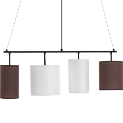 Uniprodo Lampa sufitowa nowoczesna 4 punktowa E14 - biało brązowa