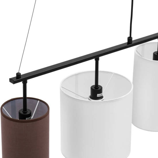 Uniprodo Lampa sufitowa nowoczesna 4 punktowa E14 - biało brązowa