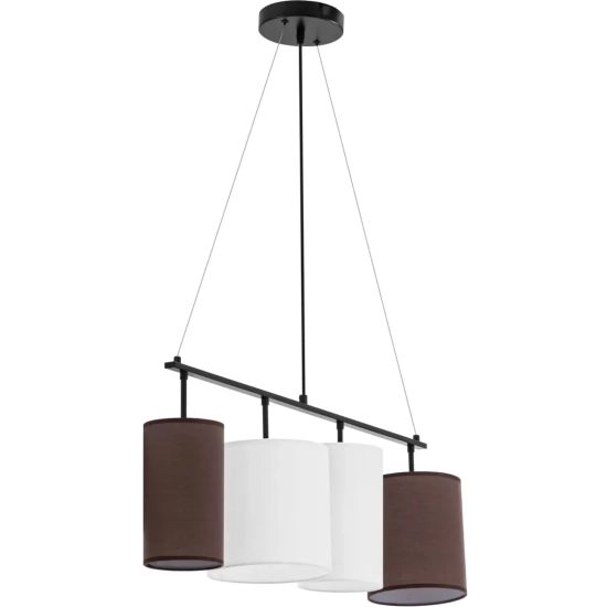 Uniprodo Lampa sufitowa nowoczesna 4 punktowa E14 - biało brązowa