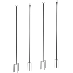 Uniprodo Słup do oświetlenia lamp roślin dekoracji ogrodowych - zestaw 4