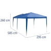 Uniprodo Namiot pawilon ogrodowy wodoodporny 3 x 6 m