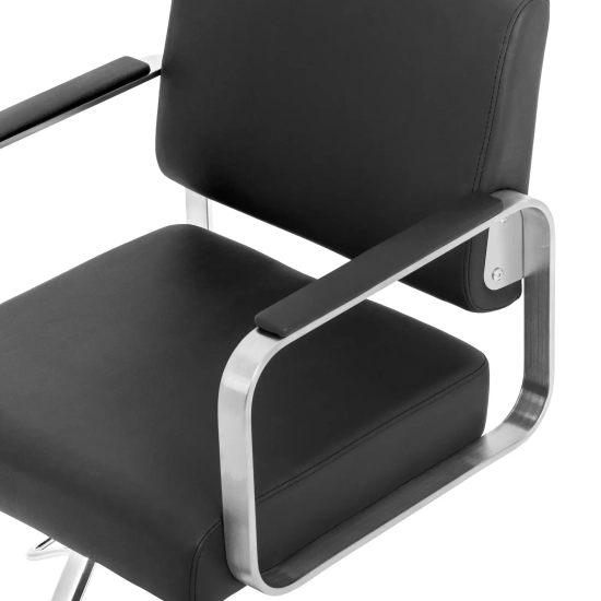 Fotel fryzjerski barberski kosmetyczny z podnóżkiem Physa OTLEY - czarno