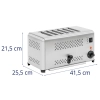 Royal Catering Toster opiekacz kanapkowy do chleba na 6 grzanek 2500 W