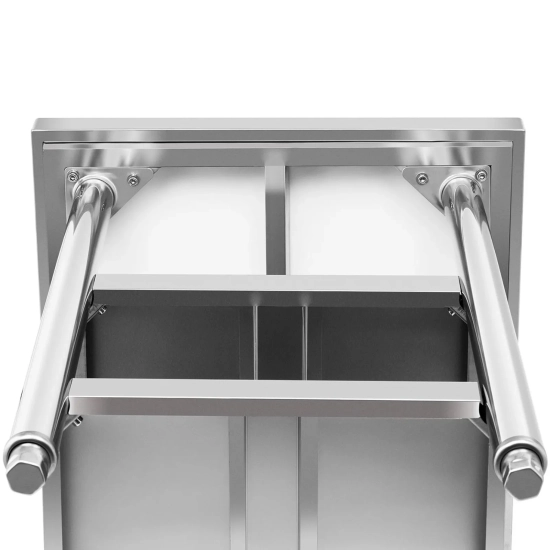 Royal Catering Stół blat roboczy stalowy nierdzewny z 2 półkami 100x70cm
