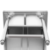 Royal Catering Stół blat roboczy centralny stalowy 2 półki 100 x 60 cm do