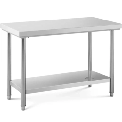 Royal Catering Stół blat roboczy centralny stalowy z półką 120 x 60 cm