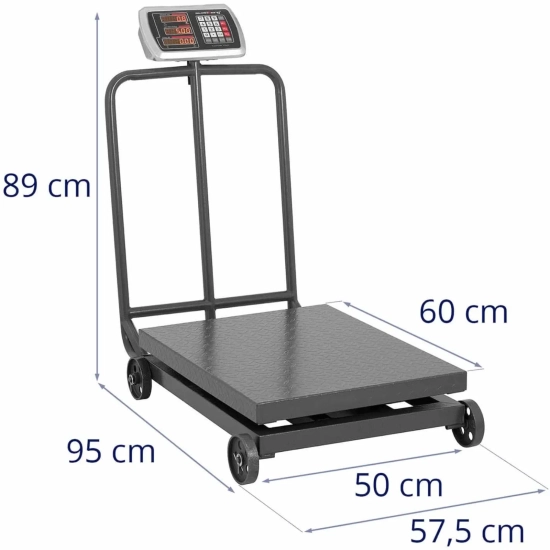 Steinberg Systems Waga platformowa przemysłowa na kółkach 600 kg / 100 g