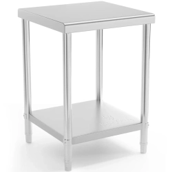 Royal Catering Stół blat roboczy centralny stalowy z półką 60 x 60 cm