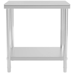 Royal Catering Stół blat roboczy centralny stalowy z półką 80 x 60 cm