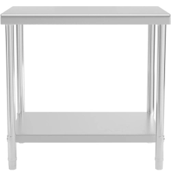 Royal Catering Stół blat roboczy stalowy nierdzewny z półką 90x60cm