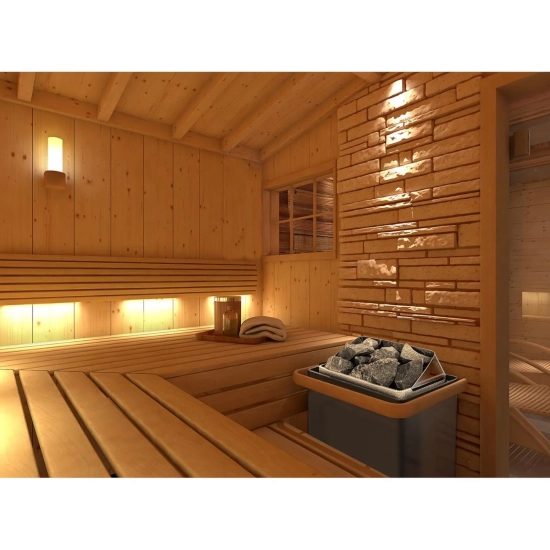 Piec do sauny Uniprodo 8 kW, 8–12 m³, UNI_SAUNA_G8.0KW