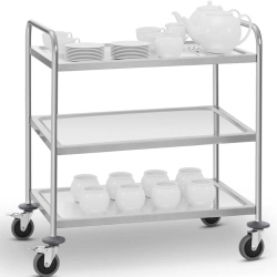 Royal Catering Wózek kelnerski HoReCa stal nierdzewna 3 półki do 150kg