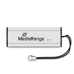 Pendrive MediaRange MR916 32 GB MPN MR916 w kolorze srebrno-czarny, ze złączem USB-A.