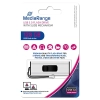 Pendrive MediaRange USB 3.0, 128 GB, srebrny, USB A, wysuwany MR918