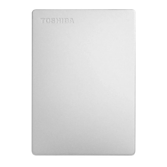 Zewnętrzny dysk HDD Toshiba Canvio Slim 1 TB w kolorze srebrny, wariant HDTD310ES3DA.