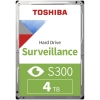 Dysk HDD Toshiba S300 HDWT840UZSVA 4 TB, format 3,5 cala, SATA 6 Gb/s, wariant przeznaczony do rejestratorów monitoringu