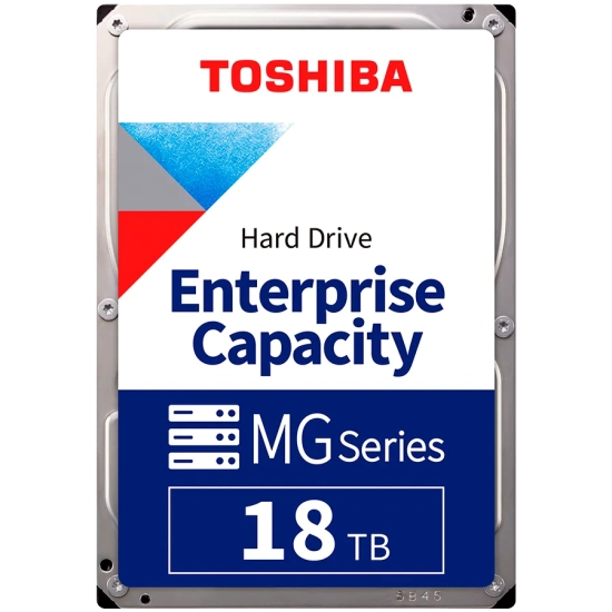 Wewnętrzny dysk HDD Toshiba MG09 Enterprise 18 TB, model MG09SCA18TE.