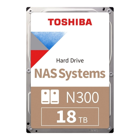 Wewnętrzny dysk HDD Toshiba N300 18 TB, model HDWG51JUZSVA.