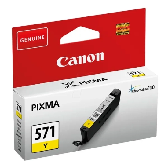 Oryginalny tusz Canon CLI-571 Y 1szt 0388C001, żółty, 7 ml, 306 stron