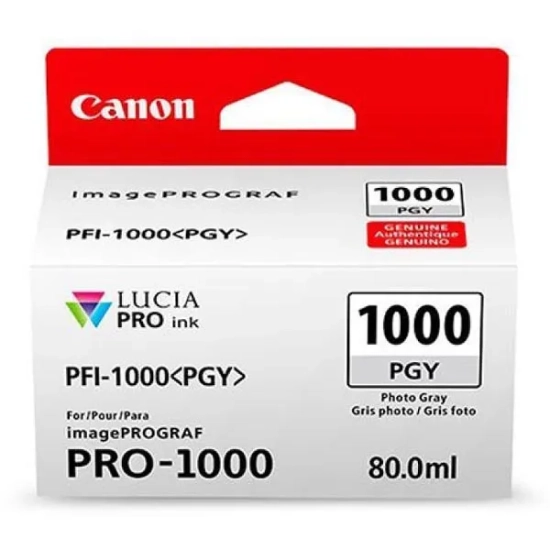 Oryginalny tusz Canon PFI-1000 PGY photo szary 0553C001, 80 ml, 3 165 stron