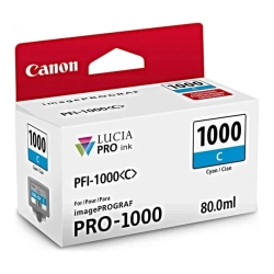 Oryginalny tusz Canon PFI-1000 C 0547C001, cyjan, 80 ml, 5 025 stron