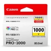 Oryginalny tusz Canon PFI-1000 Y 0549C001, żółty, 80 ml, 3 365 stron