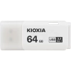 Pendrive KIOXIA TransMemory U301 64 GB (LU301W064GG4), wariant biały, zdejmowana zaślepka.