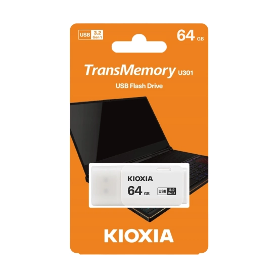 Pendrive KIOXIA U301 64 GB USB 3.2 Gen 1 biały LU301W064GG4