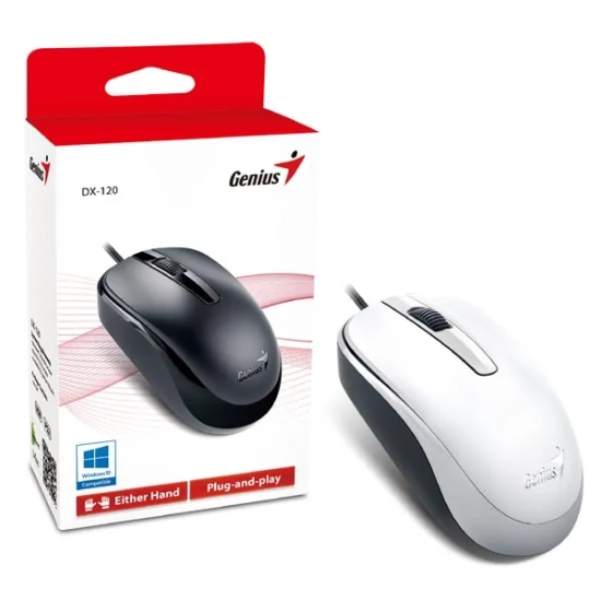 Mysz komputerowa Genius DX-120 przewodowa, biała, 1200 DPI 31010105107