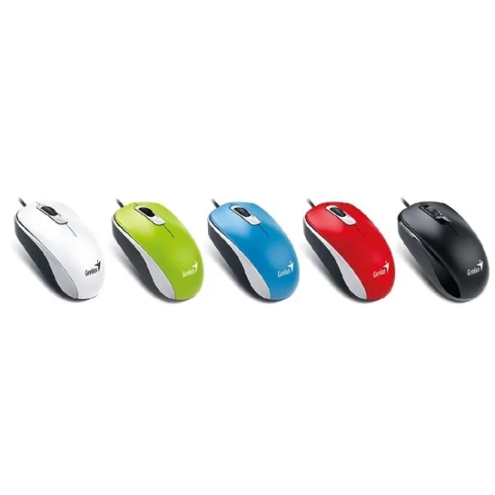 Mysz komputerowa Genius DX-110 przewodowa, zielona, 1000 DPI 31010116112