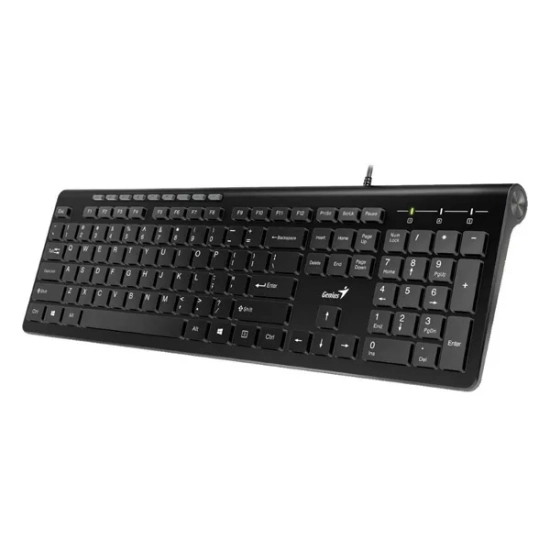 Klawiatura Genius Slimstar 230 przewodowa (USB) US, czarna 31310010400