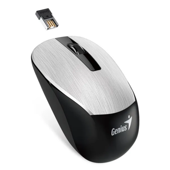 Mysz komputerowa Genius NX-7015 bezprzewodowa, srebrna, 1600 DPI