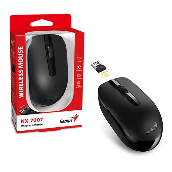 Mysz komputerowa Genius NX-7007 bezprzewodowa, czarna, 1200 DPI 31030026403