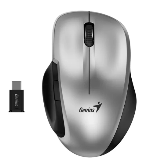 Mysz komputerowa Genius Ergo 8200S bezprzewodowa, srebrna, 1200 DPI