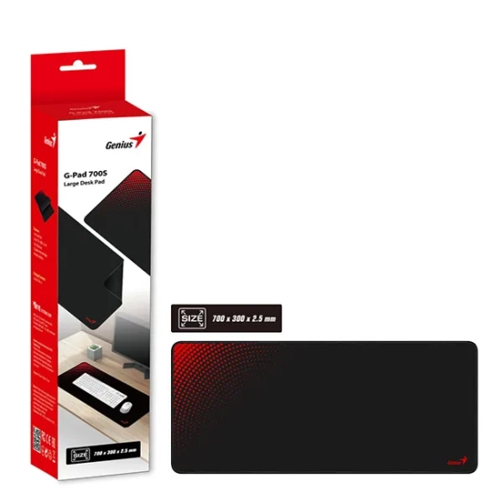 Podkładka pod mysz Genius G-Pad 700S tkanina, czarno-czerwona 31250021400