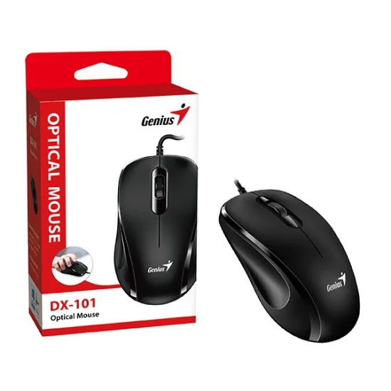 Mysz komputerowa Genius DX-101 przewodowa, czarna, 1200 DPI 31010026401