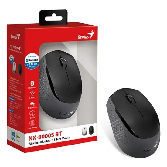 Mysz bezprzewodowa Genius NX-8000S BT czarno-szara 1200 DPI
