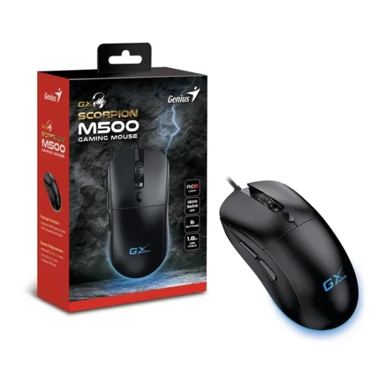 Mysz przewodowa Genius Scorpion M500 czarna 3600 DPI