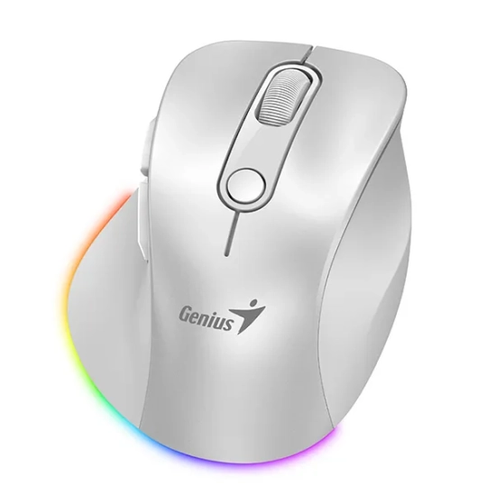 Mysz komputerowa Genius Ergo 9000S Pro bezprzewodowa, biała, 2400 DPI