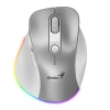 Mysz komputerowa Genius Ergo 9000S Pro bezprzewodowa, srebrna, 2400 DPI