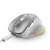 Mysz komputerowa Genius Ergo 9000S Pro bezprzewodowa, srebrna, 2400 DPI