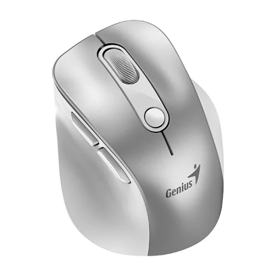 Mysz komputerowa Genius Ergo 9000S Pro bezprzewodowa, srebrna, 2400 DPI