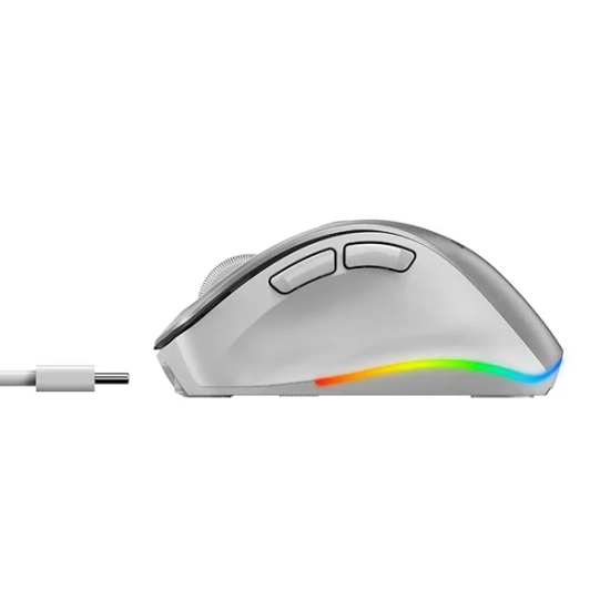 Mysz komputerowa Genius Ergo 9000S Pro bezprzewodowa, srebrna, 2400 DPI