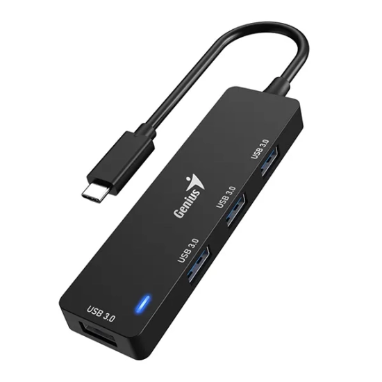 Hub USB Genius z 4 portami, UH-400, czarny 31240002400