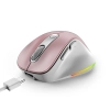 Mysz komputerowa Genius Ergo 9000S Pro bezprzewodowa, różowa, 2400 DPI