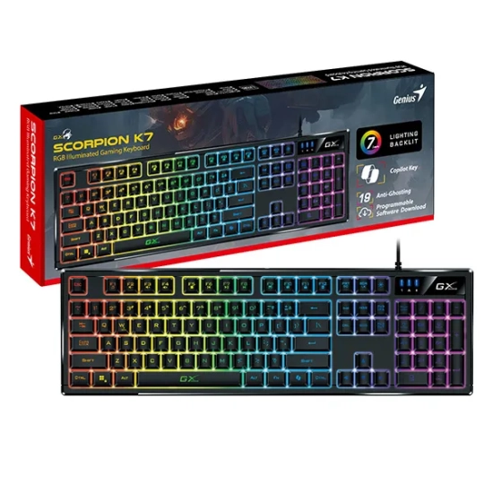 Klawiatura Genius GX Gaming Scorpion K7 Copilot przewodowa 31310054403