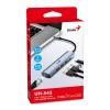 Hub USB Genius z 4 portami, UH-545, szary, 3x USB 3.0, 1x RJ45 31240004400