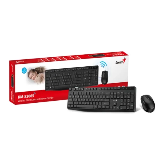 Klawiatura Genius KM-8206S COPILOT zestaw bezprzewodowa CZ/SK 31340017409