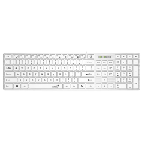Klawiatura Genius SlimStar 126 COPILOT przewodowa (USB) CZ/SK, biała